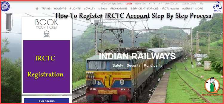 how do irctc registration complete step by step